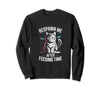 Respawn Me After Feeding Time Cat Retro Sudadera