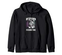 Respawn Me After Feeding Time Cat Retro Sudadera con Capucha