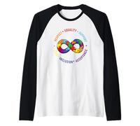 Respect Equality Support Love Inclusion Acceptance Autism Camiseta Manga Raglan