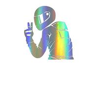 Respect for Bikers Auto Pegatina, Divertida Carrocería Parachoques Autoadhesivo Calcomanías Vinilo 3D Calcomanías Reflectantes Motocicleta Bicicleta Estilo Pegatinas Decoración, Colorido