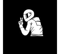 Respect for Bikers Auto Pegatina, Divertida Carrocería Parachoques Pegatina Autoadhesivo Vinilo 3D Calcomanías Reflectantes Motocicleta Bicicleta Estilo Pegatinas Decoración Auto,Blanco