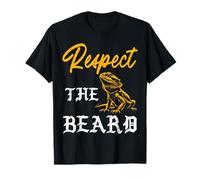Respect The Beard Bearded Dragon Funny Beardie Hombres Mujeres Niños Camiseta