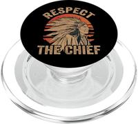 Respect The Chief - Native Tribe - Indian American - Vintage PopSockets PopGrip para MagSafe