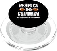 Respect The Commish Funny Fantasy Football Commissioner PopSockets PopGrip para MagSafe