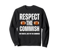 Respect The Commish Funny Fantasy Football Commissioner Sudadera