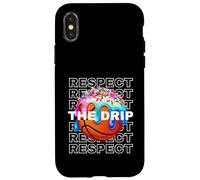 Respect The Drip Baloncesto Sprinkles Goteo de helado Carcasa para iPhone X/XS