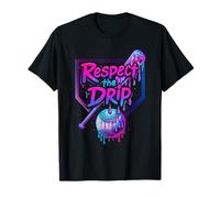 Respect The Drip Baseball Drip Boys Ice Cream Drip Drip Camiseta