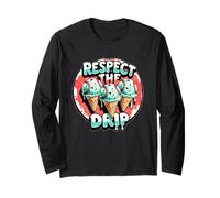 Respect The Drip - Baseball Ice Cream Youth Tee Manga Larga