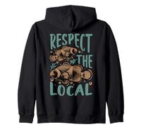 Respect The Local Clownfish Reef Life Backprint Sudadera con Capucha