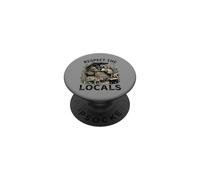 Respect The Locals Raccoon Funny Street Cats Respeta a los Locales PopSockets PopGrip Adhesivo