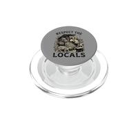 Respect The Locals Raccoon Funny Street Cats Respeta a los Locales PopSockets PopGrip para MagSafe