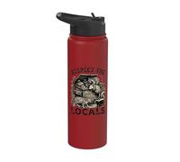 Respect The Locals Raccoon Funny Street Cats Respeta a los locales Stainless Steel Insulated Water Bottle