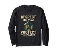 Respect The Peak - Protect Our Planet | Día Mundial de Las Montañas Manga Larga
