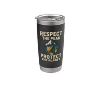 Respect the Peak - Protect Our Planet | Día Mundial de las Montañas Vaso térmico de acero inoxidable de doble pared