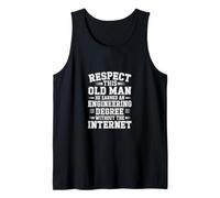 Respect This Old Man Engineering Without Internet - Camiseta sin Mangas
