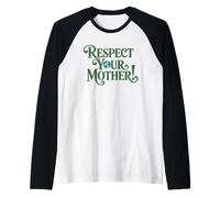 Respect Your Mothers Earth Day Environmental Nature Recycle Camiseta Manga Raglan