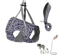 Respectively Cat Harness, Cat Vest Harness and Leash Anti-Break Away Chest Strap Cats Clothes (Black,XS)