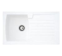 Fregadero Cocina Lavabo Granito Mineralite 86 x 50 Blanco respekta Boston
