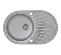 respekta Fregadero de acero inoxidable CANSAS 77 x 48 cm CANSAS77 x 48