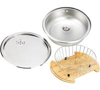 respekta RUNDBECKENSET - Fregadero (acero inoxidable, 45 cm)