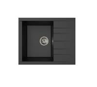 Respekta Houston Mineralite - Fregadero empotrable (1 lavabo mineral, 62 x 50 cm, apto para armarios bajos a partir de 50 cm de ancho)