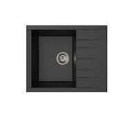 Respekta Houston Mineralite - Fregadero empotrable (1 lavabo mineral, 62 x 50 cm, apto para armarios bajos a partir de 50 cm de ancho)