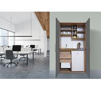 Respekta KSU50 Cocina de Armario Gris 104 cm Refrigerador 8 Compartimentos