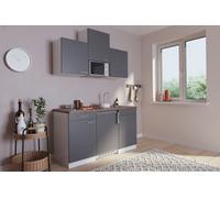 Cocina Mini Cocina Individual Cocina Pequeña Blanco Gris Luis 150CM respekta
