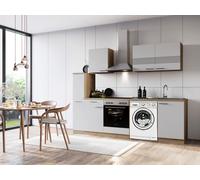 Respekta Merle Cocina Lineal Subconstrucción Lavadora 250 cm Blanco Mate
