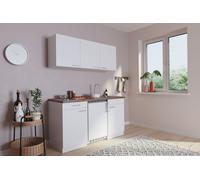 Respekta Minicocina Single Cocina Cocina en Línea 150 cm Blanca Mate