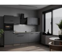 Respekta Oliver Cocina Empotrada Bloque Cocina 280 cm Roble York Gris Mate