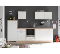 Cocina modular completa Petunia (Ancho: 280 cm, Blanco, Sin electrodomésticos)