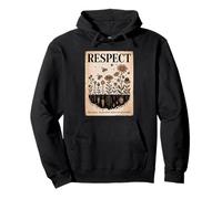 Respeta a las abejas locales Novedad de flores silvestres Sudadera con Capucha