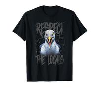Respeta a los lugareños Divertida Gaviota Junto al mar Camiseta