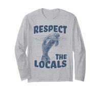 Respeta a los lugareños Florida Manatee Funny Manatí Amante Manga Larga