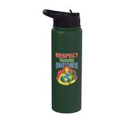Respeta a tu Madre Planeta Tierra Divertido Activista Ambiental Stainless Steel Insulated Water Bottle