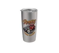 Respeta a tus ancianos Red Hot Rod Vintage Racing Vaso térmico de acero inoxidable de doble pared