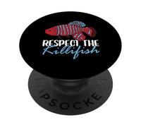 respeta el killifish Diseño para un amante de los peces PopSockets PopGrip Adhesivo