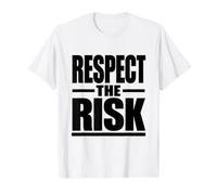 Respeta el Riesgo, Regalo de la campaña de Seguridad y Salud Ocupacional Camiseta gráfica económica, Hombre, Blanco, XL