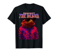 Respeta la barba, divertida cita de dragón barbudo, amante de los lagartos Camiseta