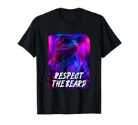 Respeta la barba, divertida cita de dragón barbudo, amante de los lagartos Camiseta
