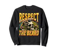 Respeta la barba, divertida cita de dragón barbudo, amante de los lagartos Sudadera