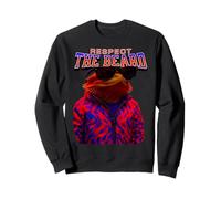 Respeta la barba, divertida cita de dragón barbudo, amante de los lagartos Sudadera