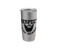Respeta la barba Reverencia por la barba Vaso térmico de acero inoxidable de doble pared