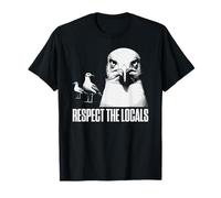 Respetar a Las gaviotas Locales | Funny Scary Food Stealers Camiseta