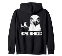 Respetar a Las gaviotas Locales | Funny Scary Food Stealers Sudadera con Capucha