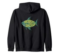 Respetar a los Amantes de los Tiburones de los lugareños Obra de Arte del Sudadera con Capucha