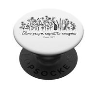 respetar a Todos los Hombres y Mujeres Cristianos aman a Dios y Jesús PopSockets PopGrip Adhesivo