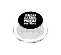 Respete el Peligro Proteja el Futuro | Seguridad en el Lugar de Trabajo PopSockets PopGrip para MagSafe