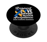 Respeto Amor Apoyo Inclusión Aceptación Síndrome de Down PopSockets PopGrip Adhesivo